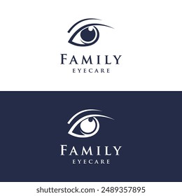 Diseño de logotipo de ojos con una idea creativa y moderna. Logo puede ser para negocios, cuidado de la vista o clínica y visión.