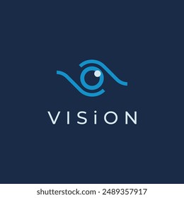 Diseño de logotipo de ojos con una idea creativa y moderna. Logo puede ser para negocios, cuidado de la vista o clínica y visión.