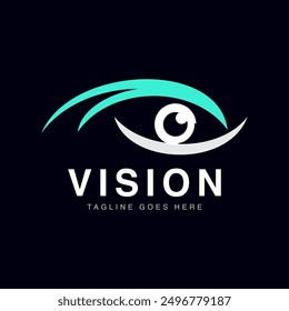 Design des Eye-Logos. Globale Vision Logo Design Grafik Symbol Vektor.