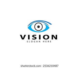 Diseño del logotipo del ojo. Vector de icono de símbolo gráfico de diseño de logotipo de visión global.