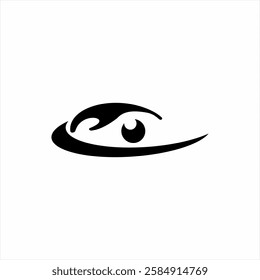 Eye logo design with hand elements.