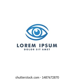 Eye logo design idea, vision icon - vector