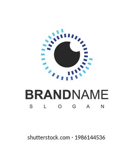 Plantilla De Diseño De Logotipo Ocular, Fotografía E Icono Óptico 
