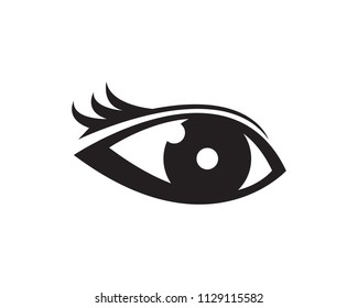 eye logo design template vector icon
