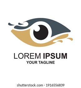 eye logo design template vector 