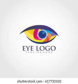 eye logo design template. vector illustration