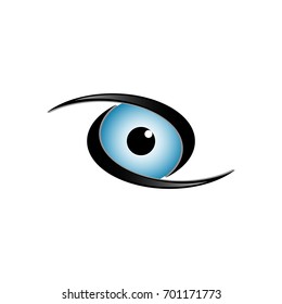 eye logo design vector