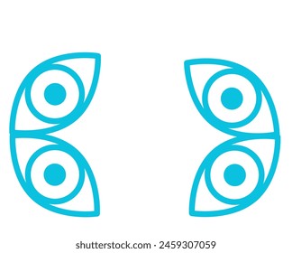 Eye logo design vector icon isolated in white background