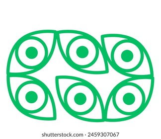 Eye-Logo-Design-Vektorgrafik-Symbol isoliert im weißen Hintergrund