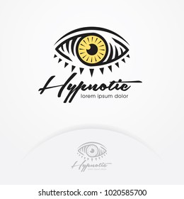 Eye logo design vector template. Eye symbol of magic and hypnotist. Creative vision logotype concept. Eye emblem design - Vector illustration