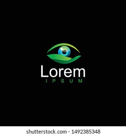 Eye Logo design vector template. geometric , colorful icon
