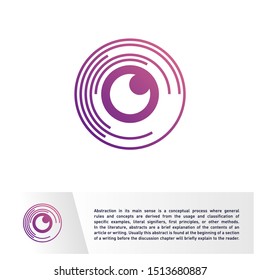 Eye Logo design vector template. Spiral Vision, Vortex, Circle. Colorful Icon