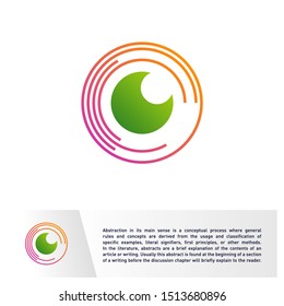Eye Logo design vector template. Spiral Vision, Vortex, Circle. Colorful Icon