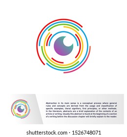 Eye Logo design vector template. Spiral Vision, Vortex, Circle. Colorful Icon