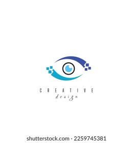 Eye Logo design vector template. Colorful media icon. Creative Vision Logotype concept. Colorful Eye Logo vision