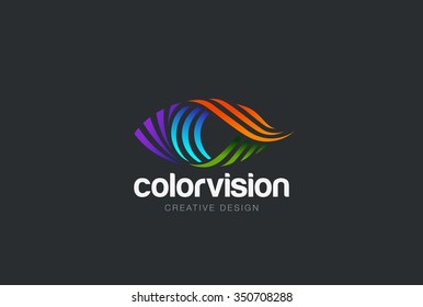 Eye Logo design vector template  Colorful media icon 
Vision Logotype concept idea 