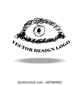 eye logo drawing line