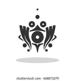 Eye - logo. Gray logo on white background.