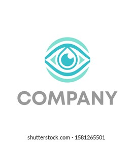eye logo icon design template sign