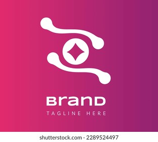 Elementos de plantilla de diseño de iconos de logotipo ocular. Usable para marca, logotipos de negocios y tecnología.
