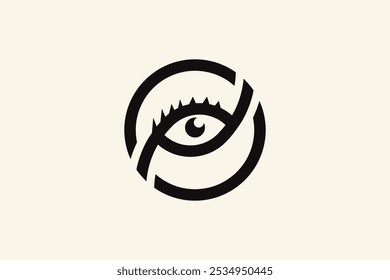 Eye logo icon design vector simple