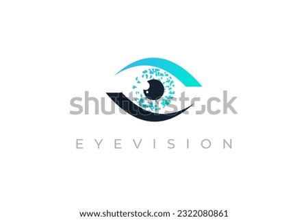 eye logo icon ideal for ophthalmology, oculist or eyes related clinic business | vector graphic illustration