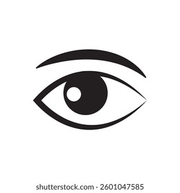 eye logo icon illustration  flat