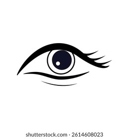 eye logo icon illustration flat
