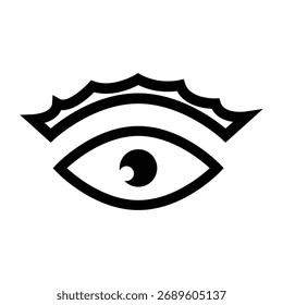 ícone de logotipo de olho ilustração plana