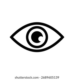 ícone de logotipo de olho ilustração plana