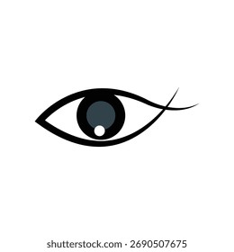 ojo   Ilustración de icono de logotipo plana