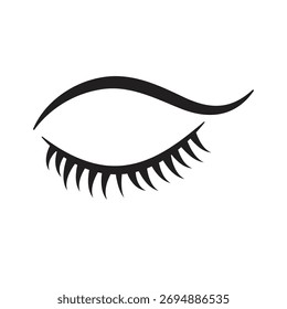 Ilustración de icono de logotipo de ojo plana