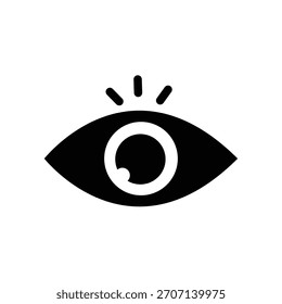 ilustração do ícone de logotipo do olho   plano simples