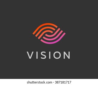 Eye logo icon symbol design. Creative camera media icon. Global vision logotype. Photo video control sign. 
