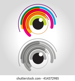 eye logo, icon and symbol vector illustration eye logo, icon and symbol vector illustration