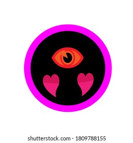 Eye logo icon vector design illustration