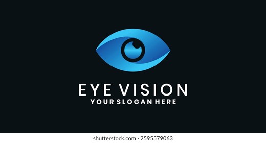 Eye logo icon, eye vision logo design template