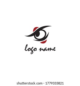 eye logo illustration of a black vector design