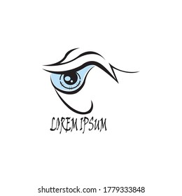 eye logo illustration of a black vector design