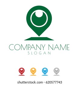 eye logo with instructions form location