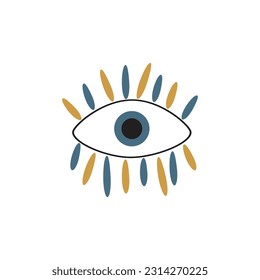 Eye logo with lashes, vector