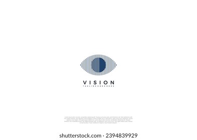 Logo-Mediensymbol, Vision, Augenblick, Logo-Konzept-Idee. Vectordesign-Vorlagenelement