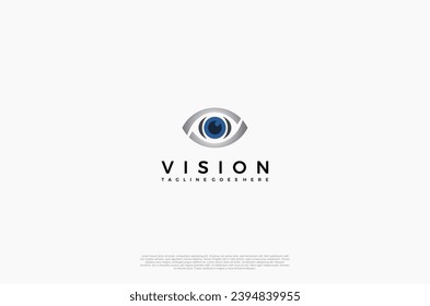 Eye Logo media icon, Vision, eyecare, logotype concept idea. Vector Design template element