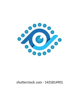 Eye Logo With P and J letters with abstract shapes, logos - vectors - templates.