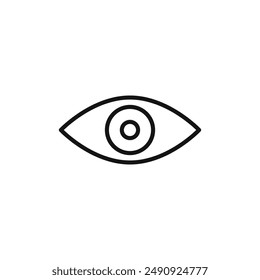 Eye logo sign vector outline