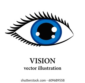 Eye logo sketch, isolated vector for ophthalmology