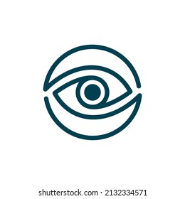 Eye Logo Symbol Design. Creative Camera Media Icon. Global Vision Logotype