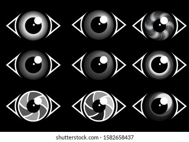 Eye logo symbol vector icon