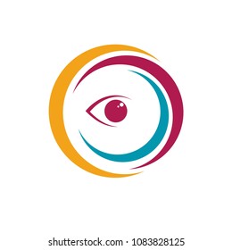 eye logo template icon design vector