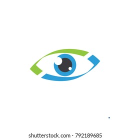 Eye logo template, modern vision vector illustration